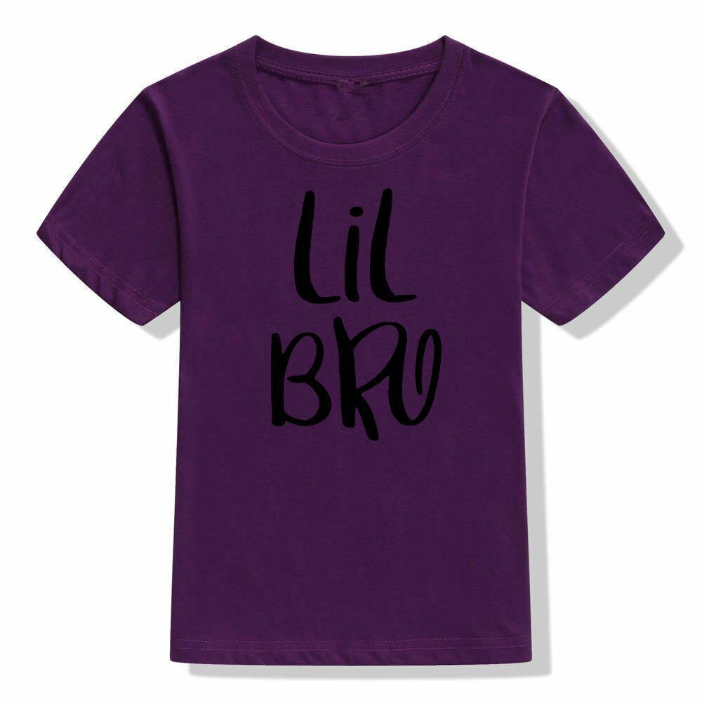 T-Shirt Big Brother Little Sibling Short Sleeve Tees Clothes Kids Baby Boys Tops