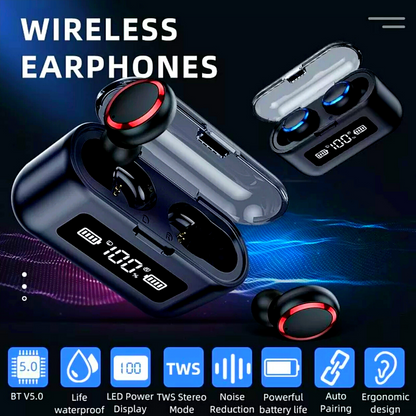 TWS Bluetooth Earbuds True Wireless Earphone Waterproof Headset Premium Sound