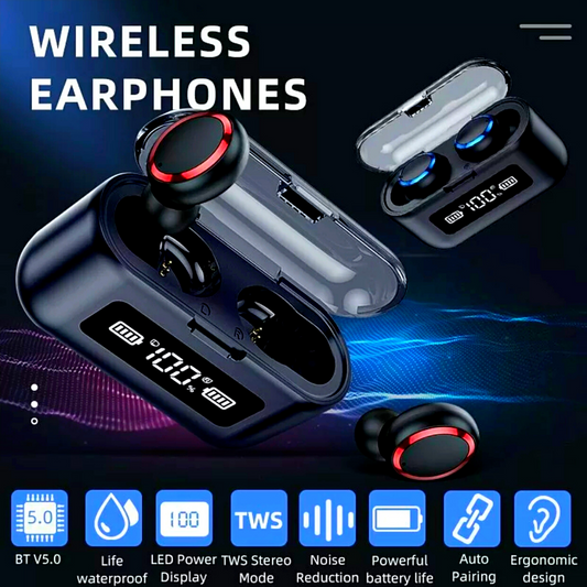 TWS Bluetooth Earbuds True Wireless Earphone Waterproof Headset Premium Sound
