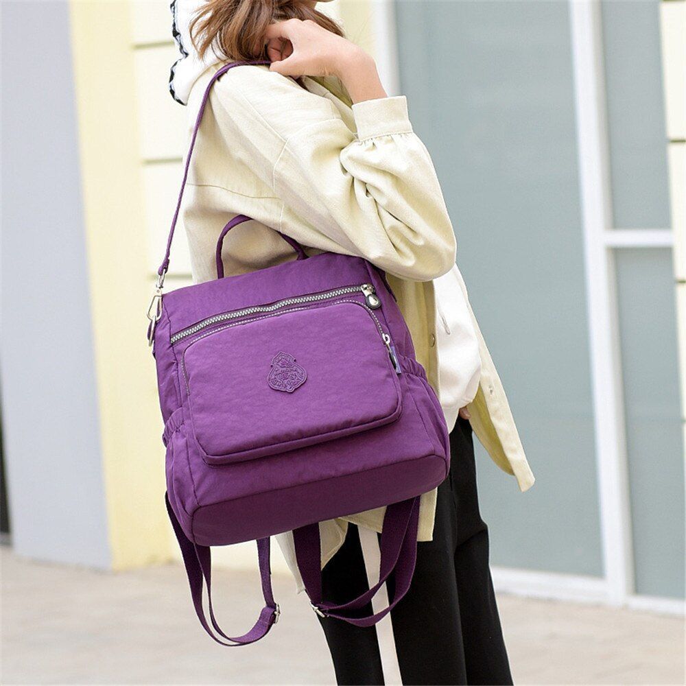 Fashion Women Backpack School Bags Nylon Cloth Waterproof Backpack Large Bookbag