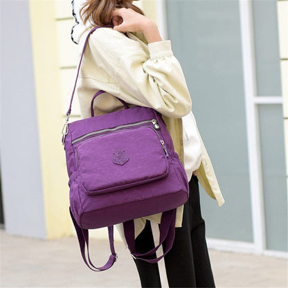 Fashion Women Backpack School Bags Nylon Cloth Waterproof Backpack Large Bookbag