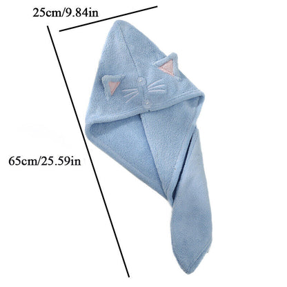Dry Hair Cap Coral Velvet Hair Cap Quick Dry Drying Bath Shower Hat ⊰