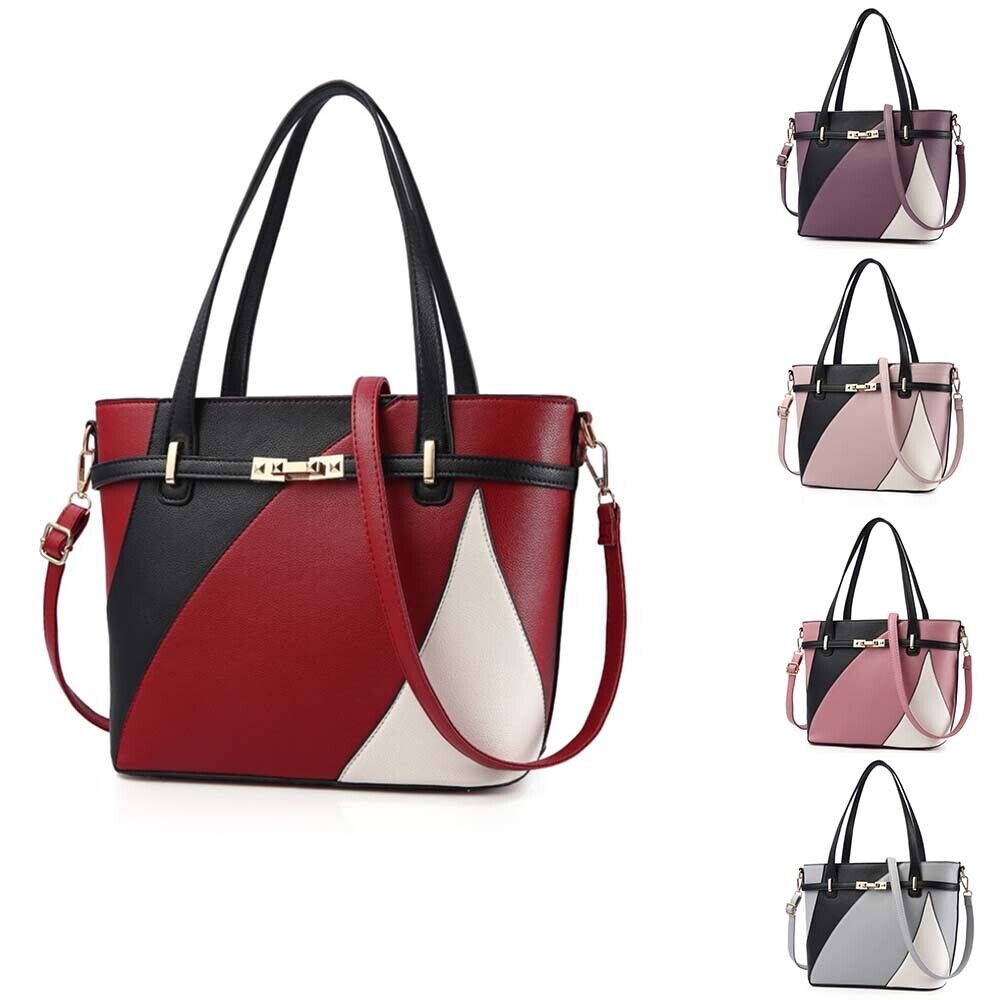 Women PU Leather Crossbody Shoulder Handbags Messenger Tote Bag Satchel Purse