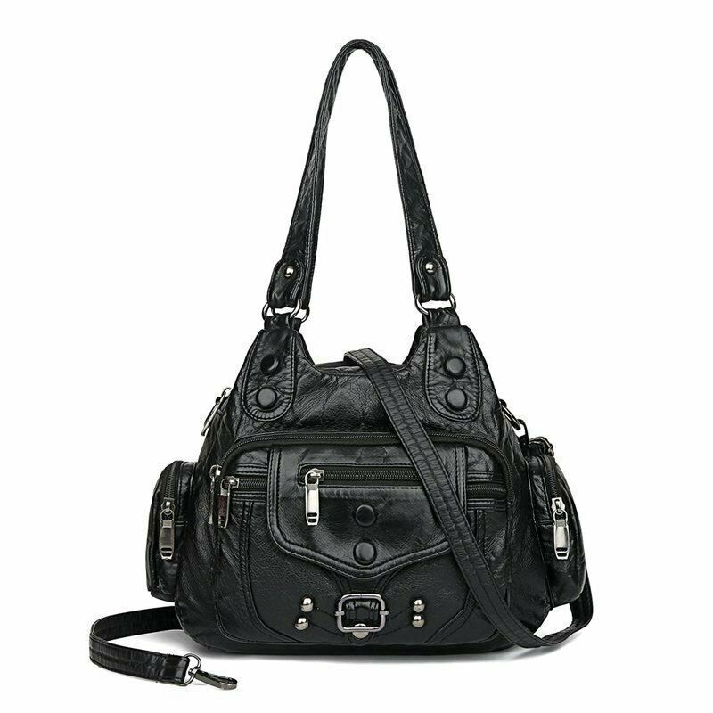 leather stitching shoulder bag bag elegant handbag women bag