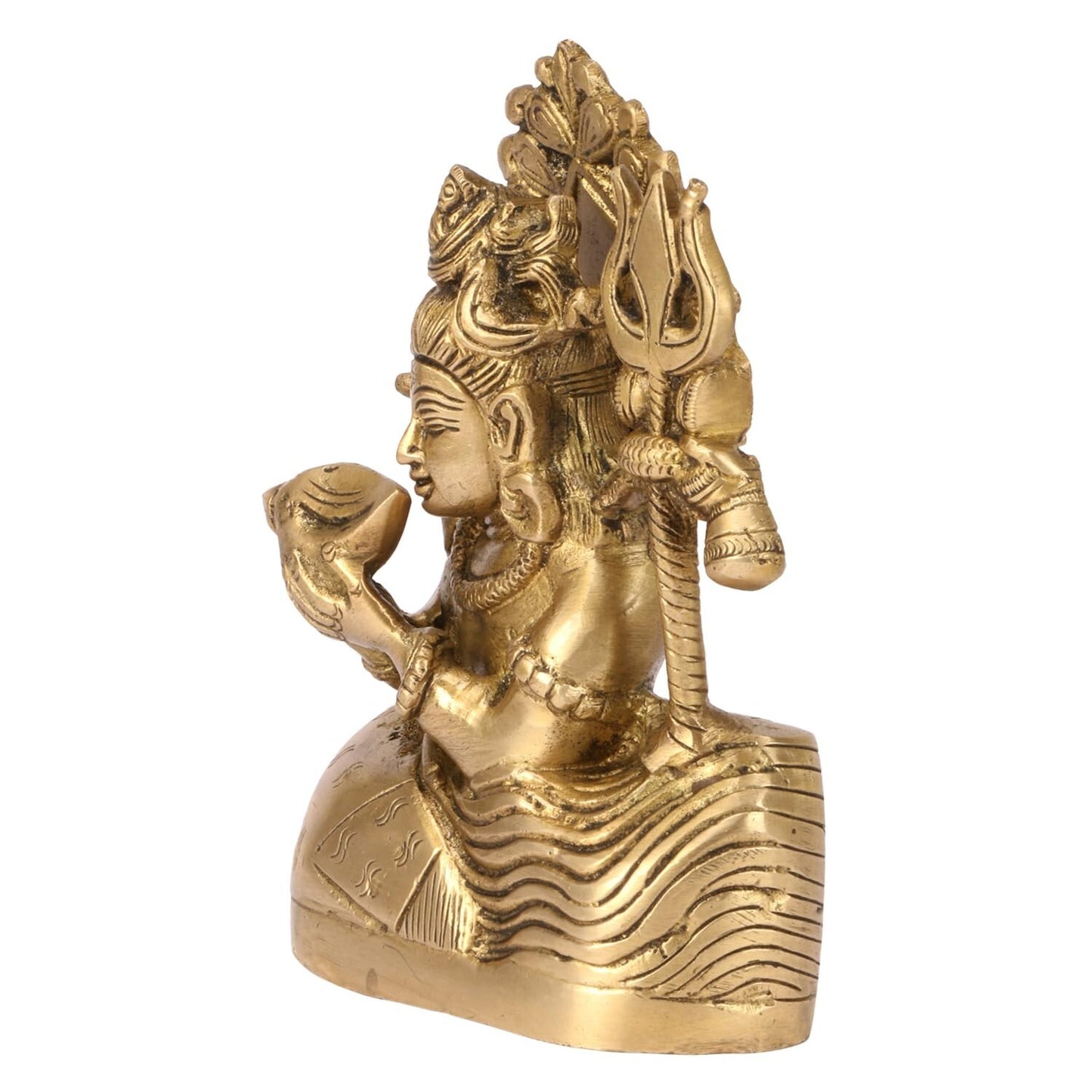 Hindu God Lord Brass Shiva Shiv Drinking Idol Statute Figurine