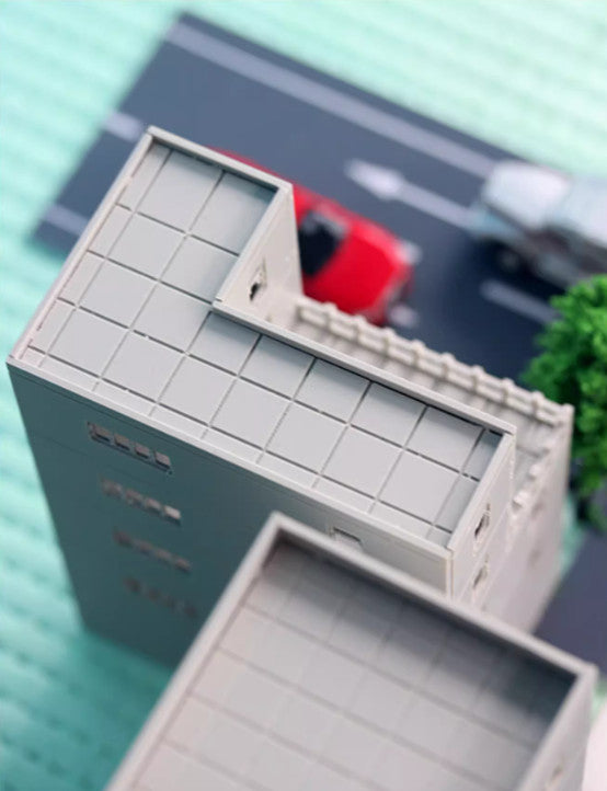 1:144/100/87/64/50 Building Model Railway Layout City House Office Scene Model