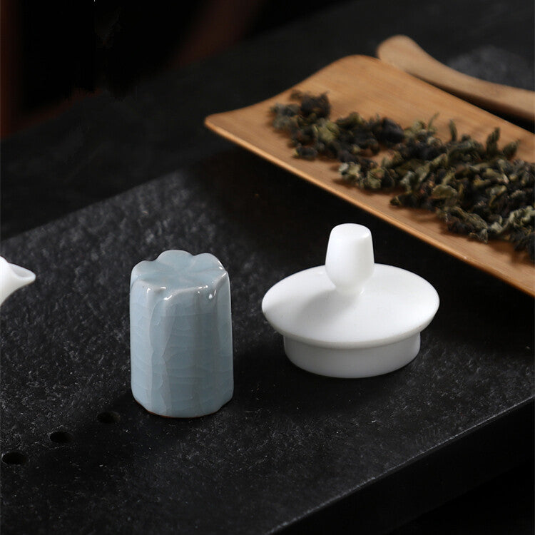 Porcelain Holder For Lid Of Tea Pot Gaiwan Creative Ruyao Crackle Glaze Rack