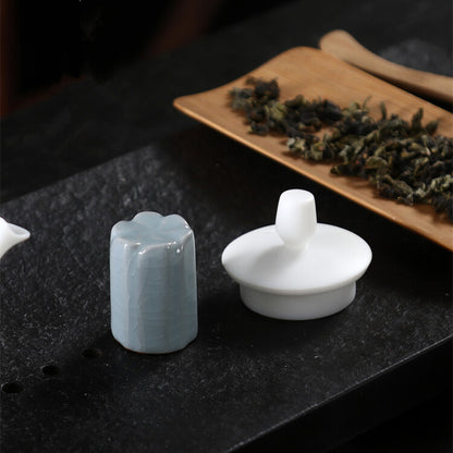 Porcelain Holder For Lid Of Tea Pot Gaiwan Creative Ruyao Crackle Glaze Rack