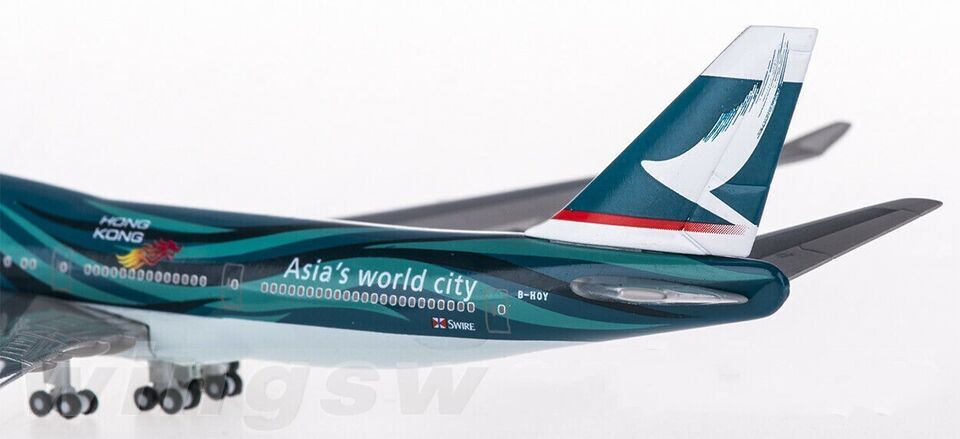 1:500 Hogan CATHAY PACIFIC BOEING 747-400 Passenger Airplane Diecast Plane Model