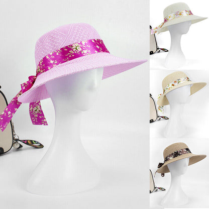 Summer Women Hats Wide Brim Sun Hats Straw Hat Sun Protection Ladies Panama Caps