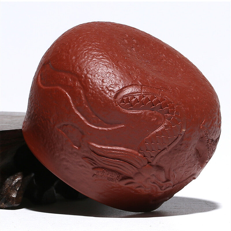 Handmade Tea Cup Dragon Carved Relief Authentic Yixing Zisha Master Cup Of Tea