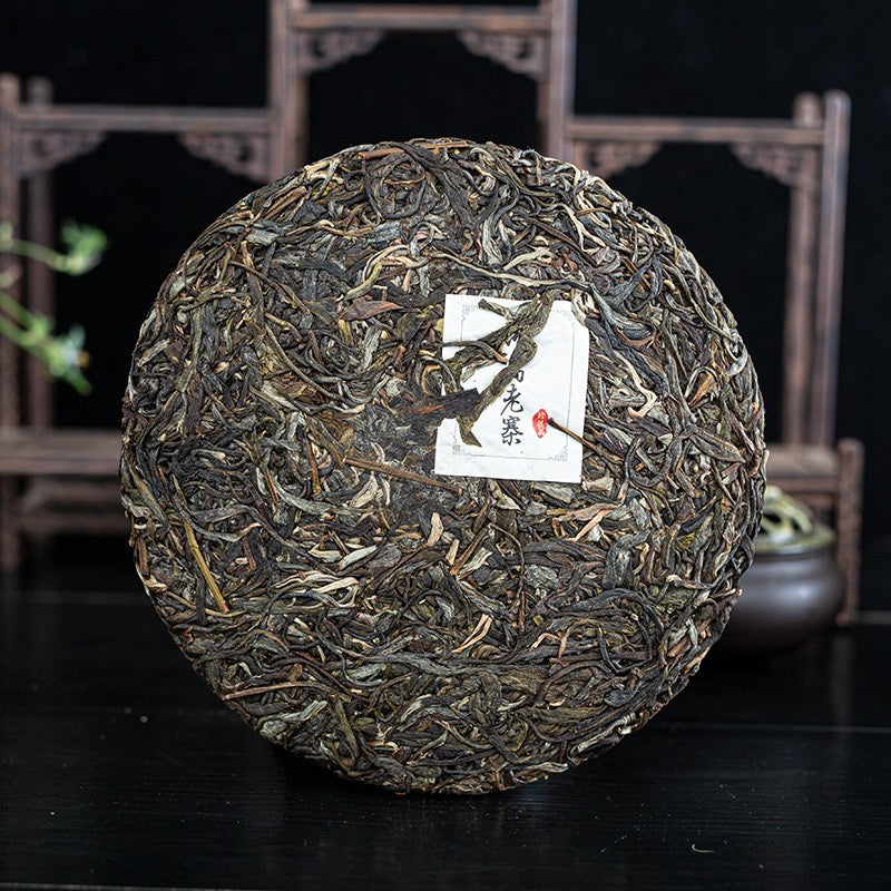 357g Yunnan Iceland Laozhai 2020 Mellow Aroma Raw Pu'er Tea Cake Qizi Cake Tea