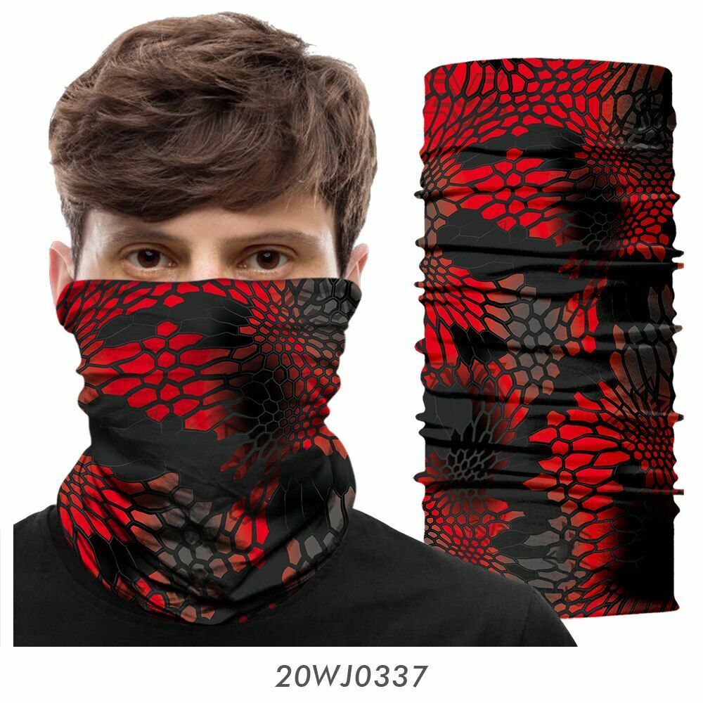 Neck Gaiter Bandana Buff Hiking Camping Hunting Tube Scarf Headwear Mask 50*25CM