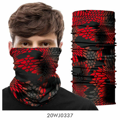 Neck Gaiter Bandana Buff Hiking Camping Hunting Tube Scarf Headwear Mask 50*25CM