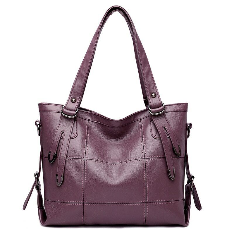 Vintage Solid Crossbody Bags Women PU Leather Luxury Shoulder Bag Large Capacity