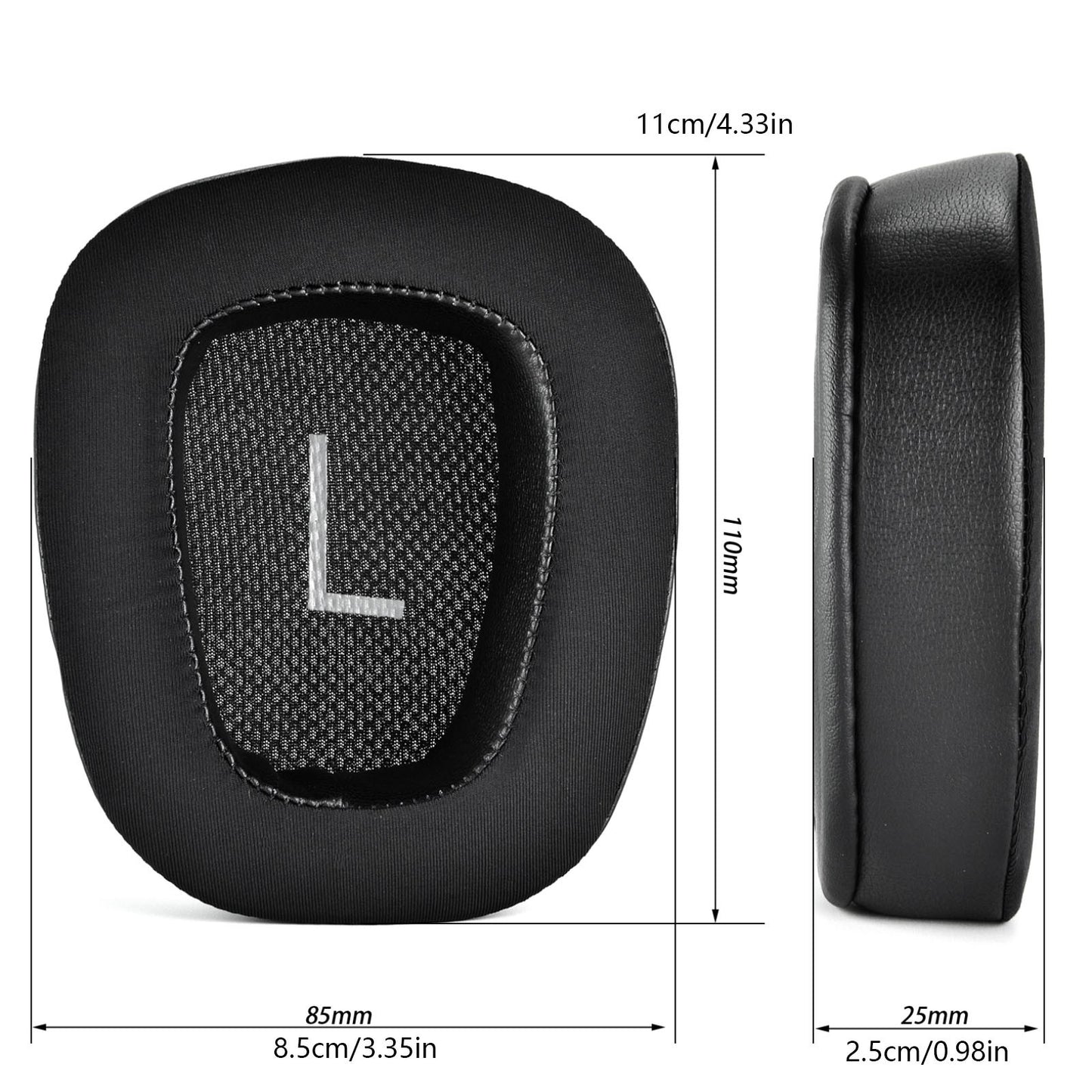 1 Pair Ice Gel Ear Pads Cushion Cover For Logitech G633 G933 G935 Headphones