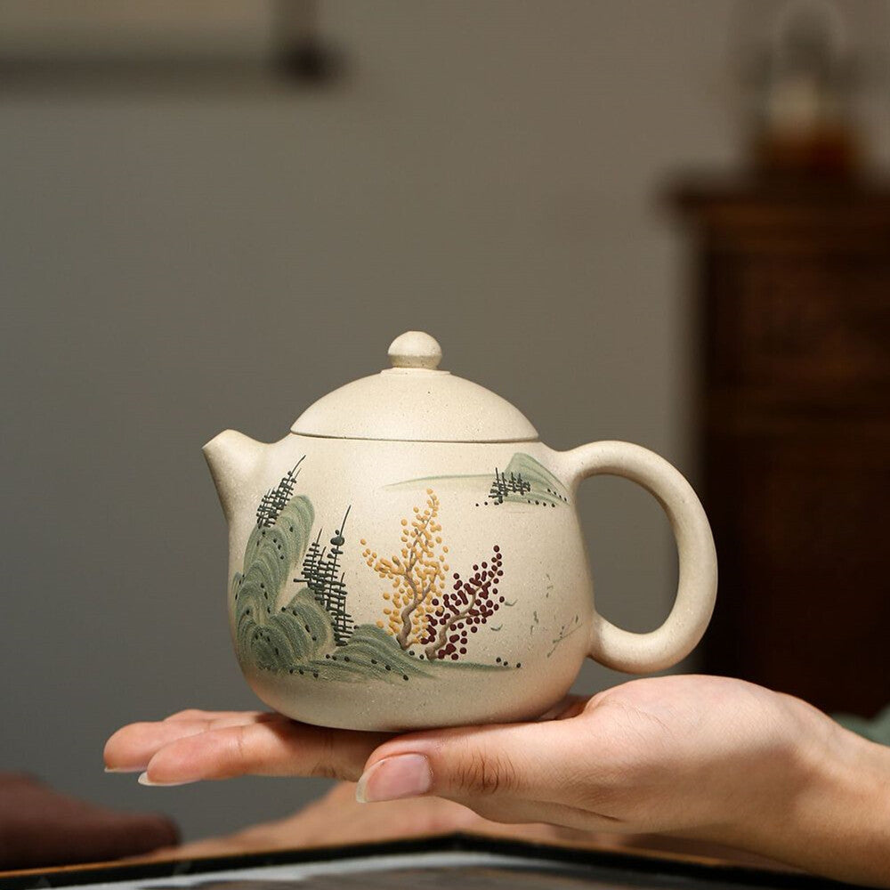 yixing zisha teapot with certificate paper marked dragon egg shape real Tea pot