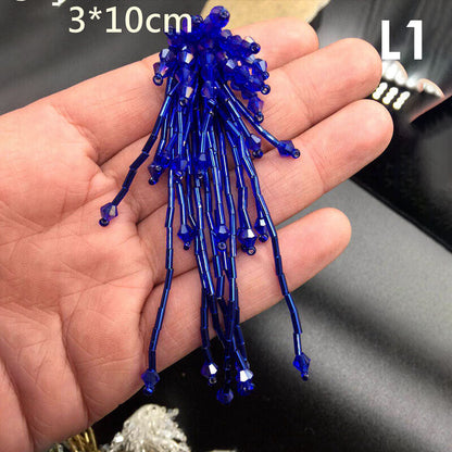 Tassel Nail Bead Cloth Paste Bag Earrings Jewelry Accessories Patch DIY Material