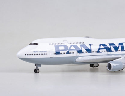 1:150 47CM PAN AM BOEING 747-400 Airplane Landing Gear Resin Aircraft Model
