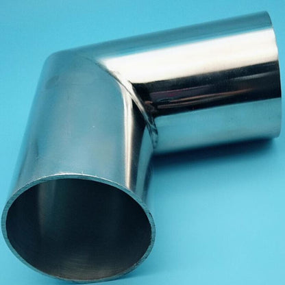 304 Stainless Steel Elbow 90 Degree Pipe Right Angle Exhaust Tube Polished Parts