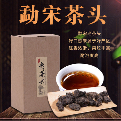Puer Lao Cha Tou Ripe Tea Yunnan Pu'er Cooked Tea Old Tree Pu-erh Tea 500g
