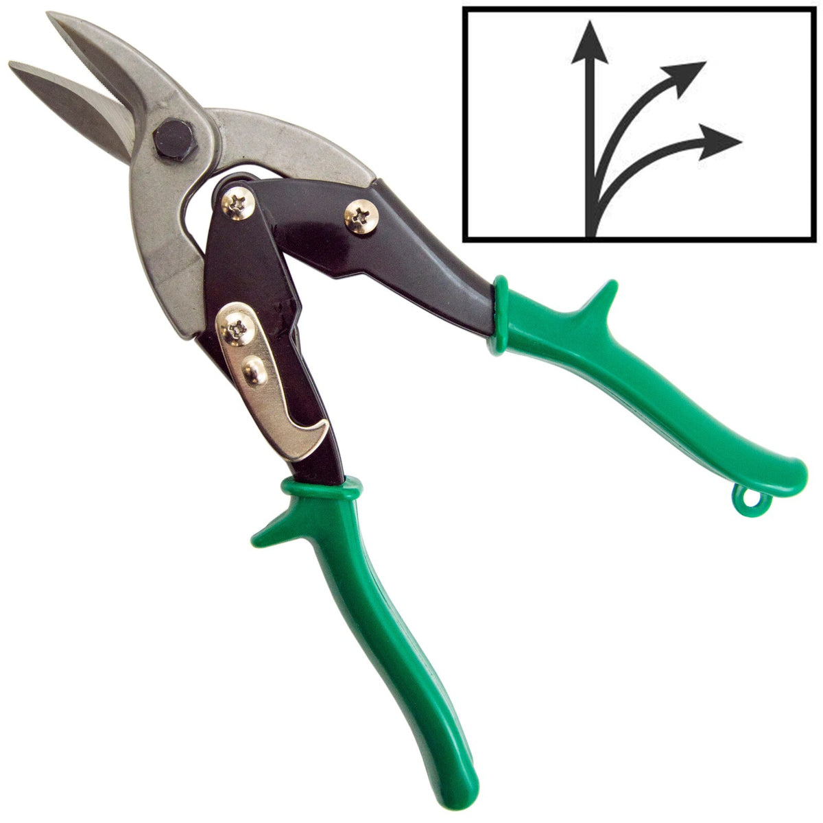 Heavy Duty Straight and Right-Cut Aviation Tin Snips Metal Cutter, 10 Inch