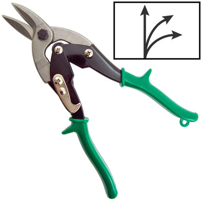 Heavy Duty Straight and Right-Cut Aviation Tin Snips Metal Cutter, 10 Inch