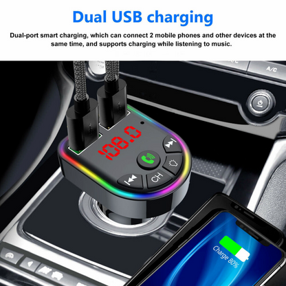 Wireless Car Bluetooth FM Transmitter MP3 Audio USB Charger Adapter Handsfree