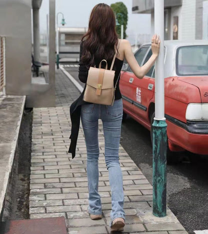 Genuine Leather Luxury Bag Large Capacity Girl Schoolbag New Fashion Ladies Cute
