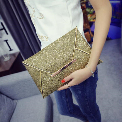 Evening Clutch Bag Glitter Sequin Handbag Sparkling Wallet Ladies Shoulder Bag