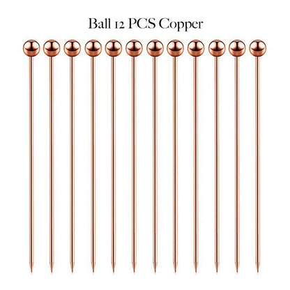 Cocktail Picks Fruit Sticks Bar Tool Drink Stirring Martini Accessory 11cm Metal
