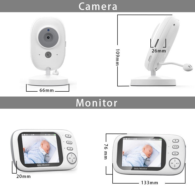 Putbopo 3.5 Inch HD Digital Mountable Video Audio Baby Monitor