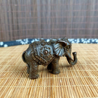 Handmade Copper Elephant Line Incense Burner Home Tea Pet Desktop Craft Gifts