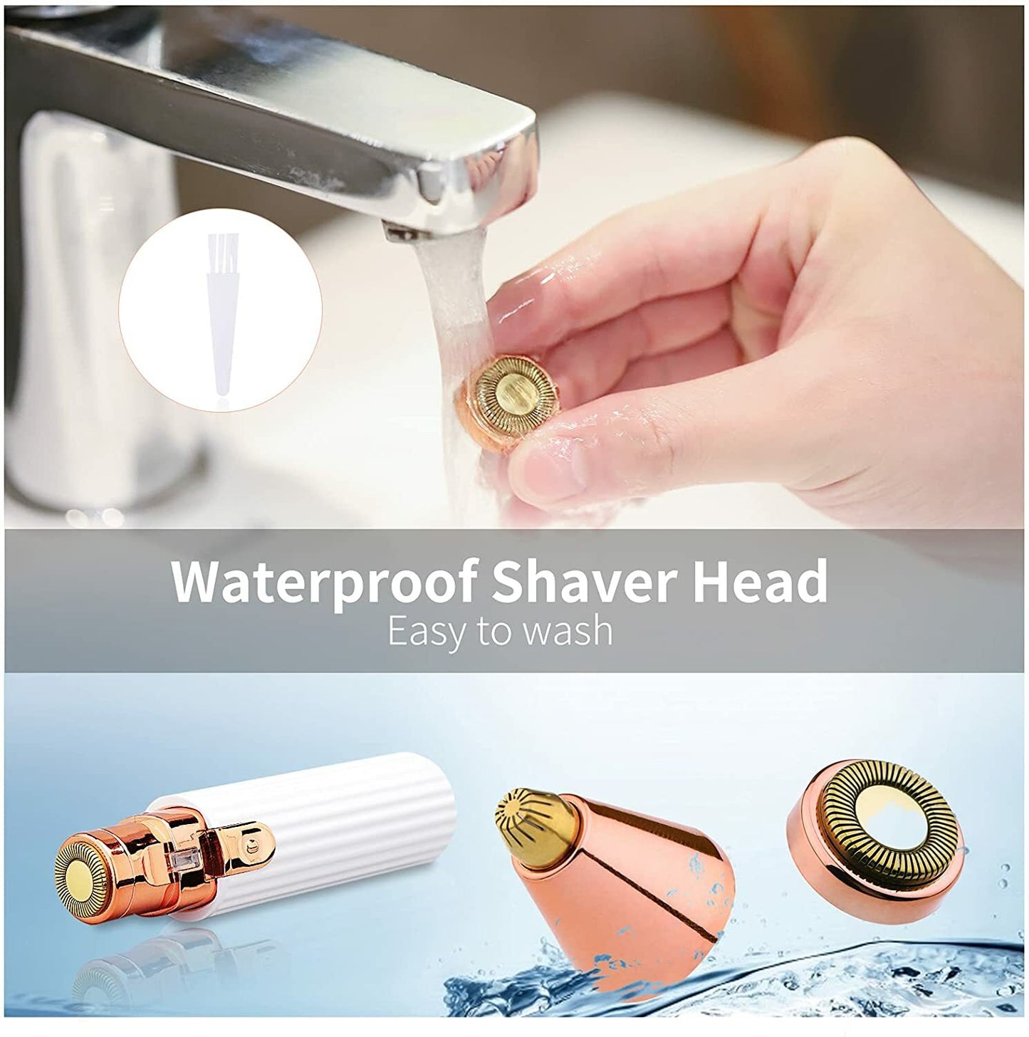 2 In 1 Hair Removal Electric Shaver Ladies Epilator Cordless for Body Facial AU