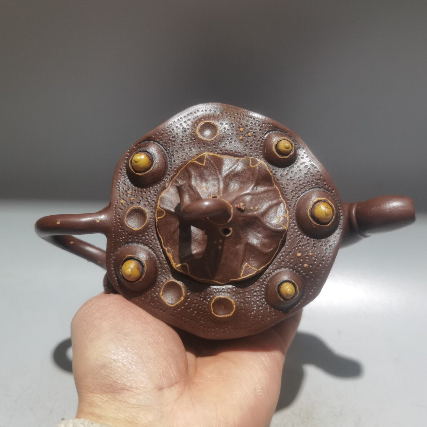 Chinese Yixing Zisha Clay Handmade Exquisite Teapot （五子登科 低款：陈鸣远 )