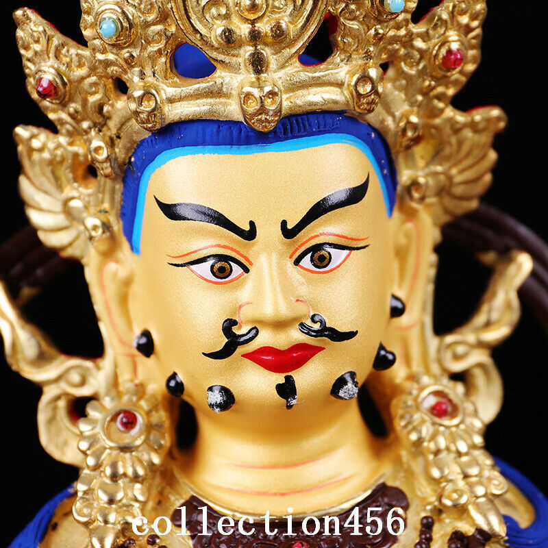 Tibetan biography Buddhism Pure copper Yellow God of wealth statue