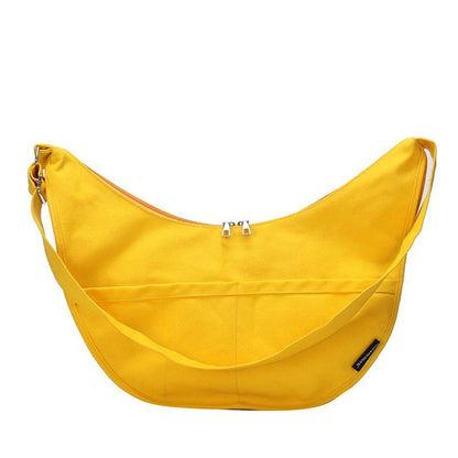 Big Size Dumpling Shape Bag Canvas Large Wild One Shoulder Messenger Crossbody