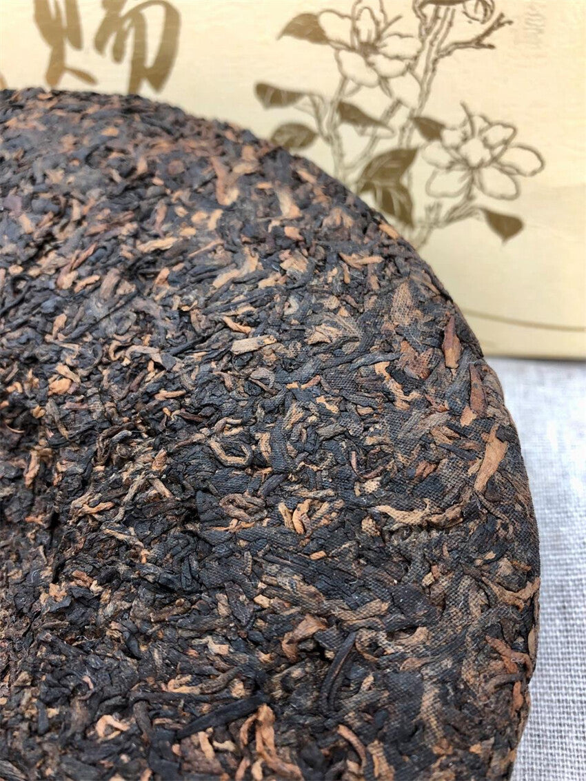 2008 Year Yunnan bing dao 10 chen Ancient Puer Tea Old Tree Ripe Puer Tea 357g
