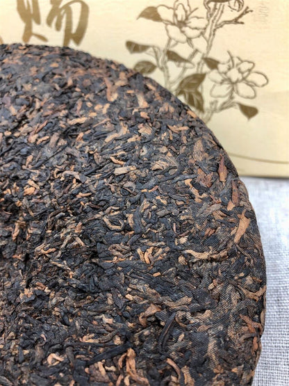 2008 Year Yunnan bing dao 10 chen Ancient Puer Tea Old Tree Ripe Puer Tea 357g