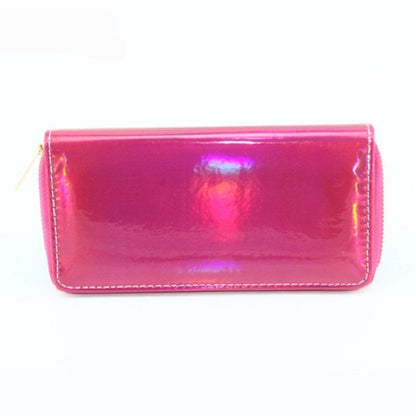 Hologram Long Wallet Synthetic Leather Clip Purse Holographic Holder Clutch 1 PC