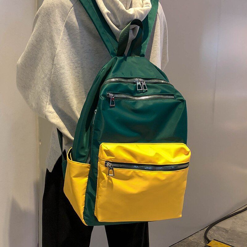 Women Backpack Fashion Nylon School Bag Female Casual Large Travel Bag Polyester