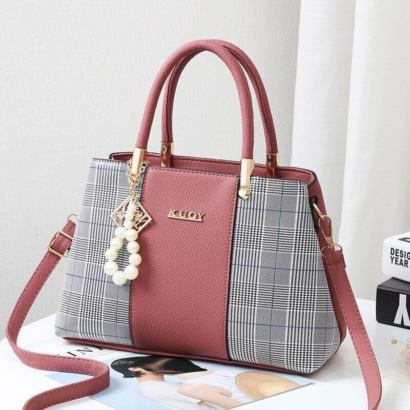 Women Handbag Ladies Embossed Shoulder Bag Ladies Bag Hairball Bag