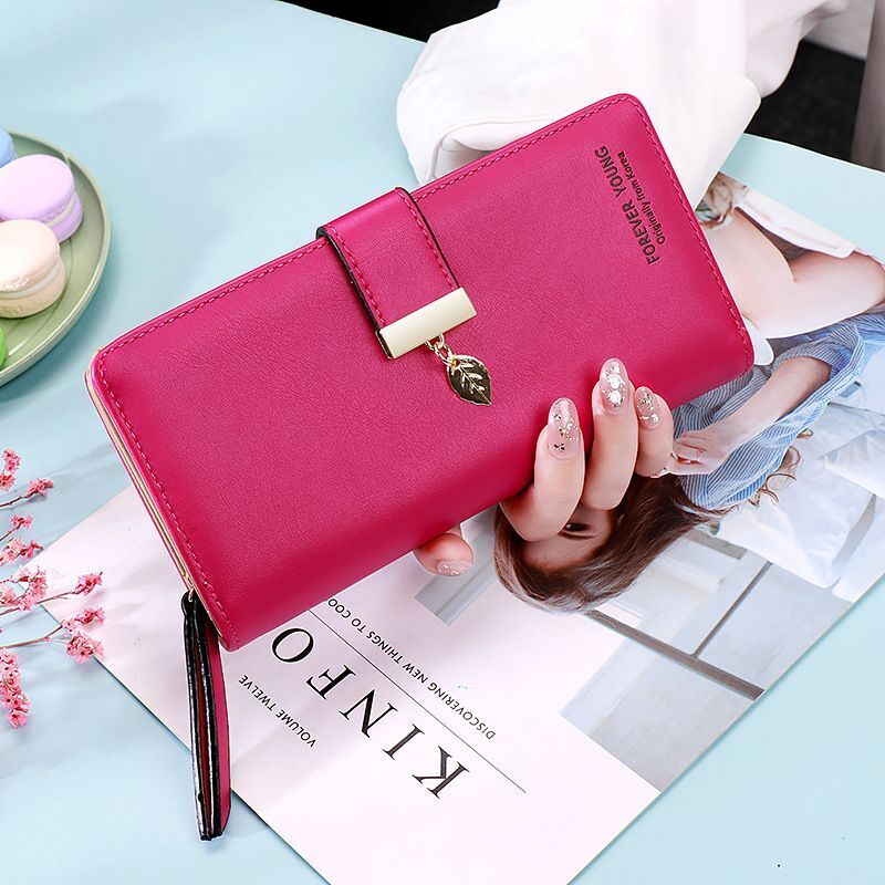Fashion Long Wallets Synthetic Leather Zipper Coin Purse Hasp Clutch Bags Large