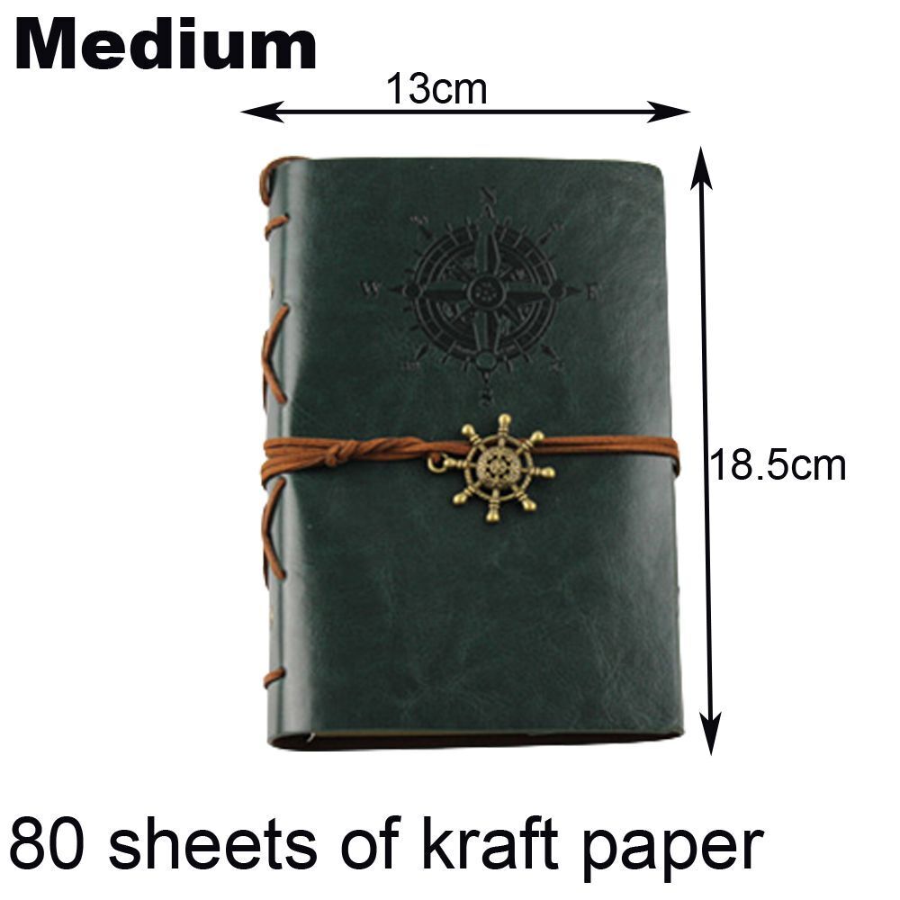 Photo Album 30 Sheet Vintage Leather Scrapbooking Book Refillable Page 21.5x17cm