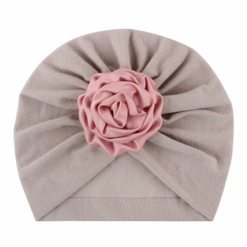 Flower Baby Hat Cute Soft Cotton Infant Toddler Girls Bonnet Turban Elastic Kids
