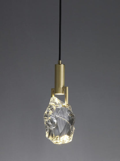 Pendant Lights Copper Corder Simple Luxury Crystal Bedroom Bedside Lamp 12x150cm