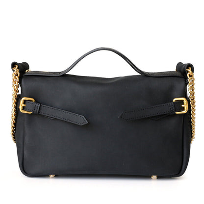Small Mini Real Leather Shoulder Bag Tote Pouch w/ Chain Straps Fashion Handbag