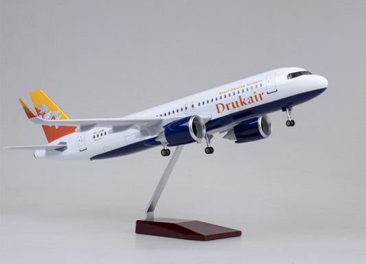 1:80 47CM Drukair AIRBUS A320neo Airplane Landing Gears Resin Aircraft Model