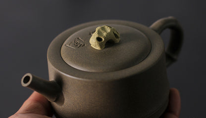 180cc chinese Yixing Handmade Zisha teapot QingDuanClay ZhuJie Gongfu Hu Tea Pot