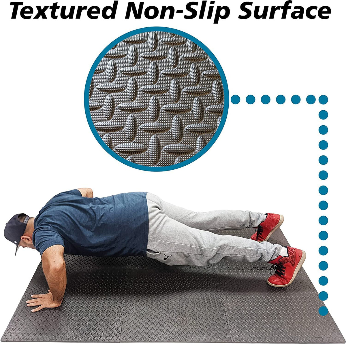 120 Sq Ft/30 Interlocking Foam Tiles ½" Thick Exercise Mat - Soft & Comfortable